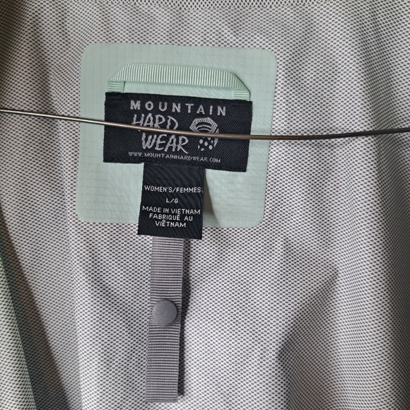 Mountain Hardwear Rain Jacket Women's Large Teal Blue Waterproof Outdoor - Picture 3 of 8